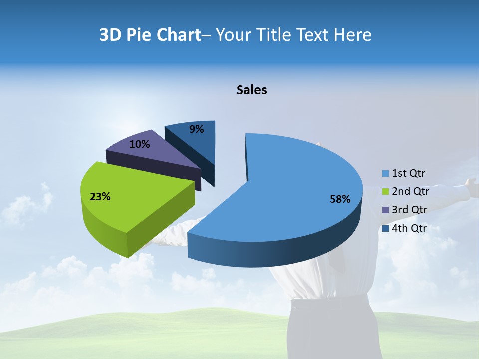 Person Business Blue PowerPoint Template