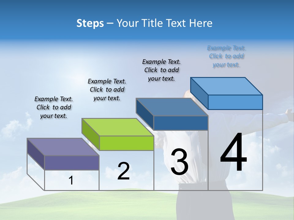 Person Business Blue PowerPoint Template