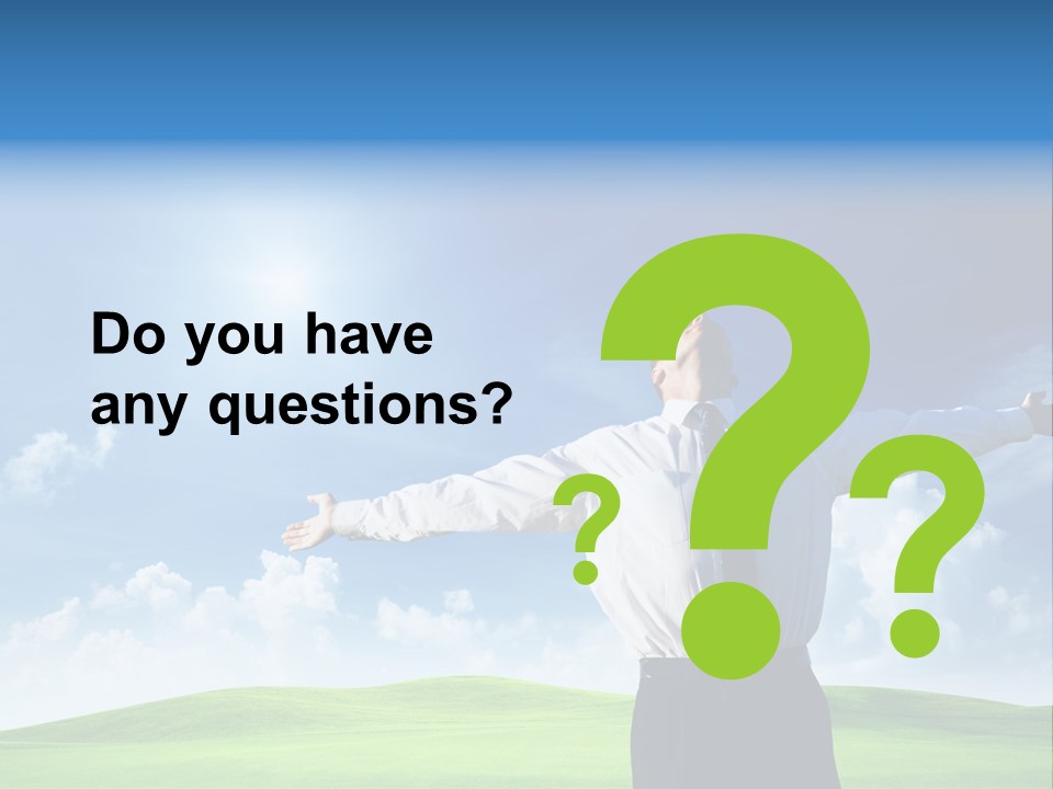 Person Business Blue PowerPoint Template