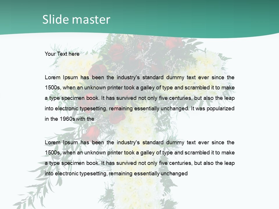 Pink Flower Pattern PowerPoint Template