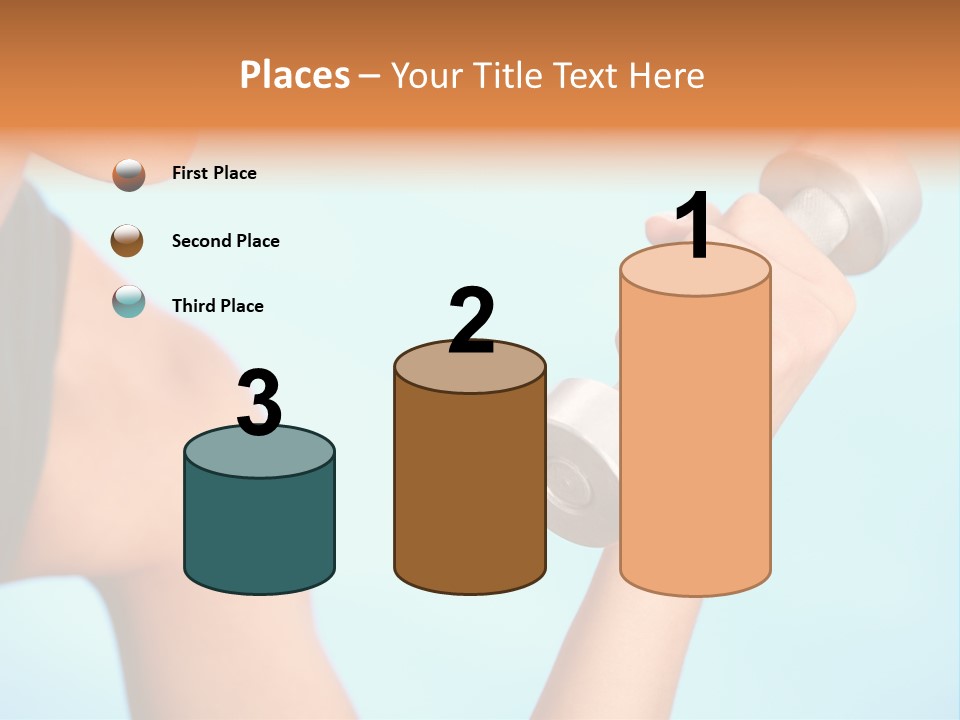 Barbell Weightlifting Healthy PowerPoint Template