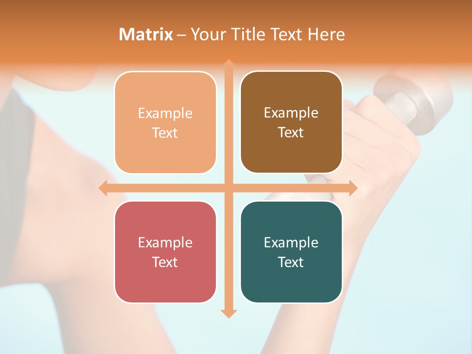 Barbell Weightlifting Healthy PowerPoint Template