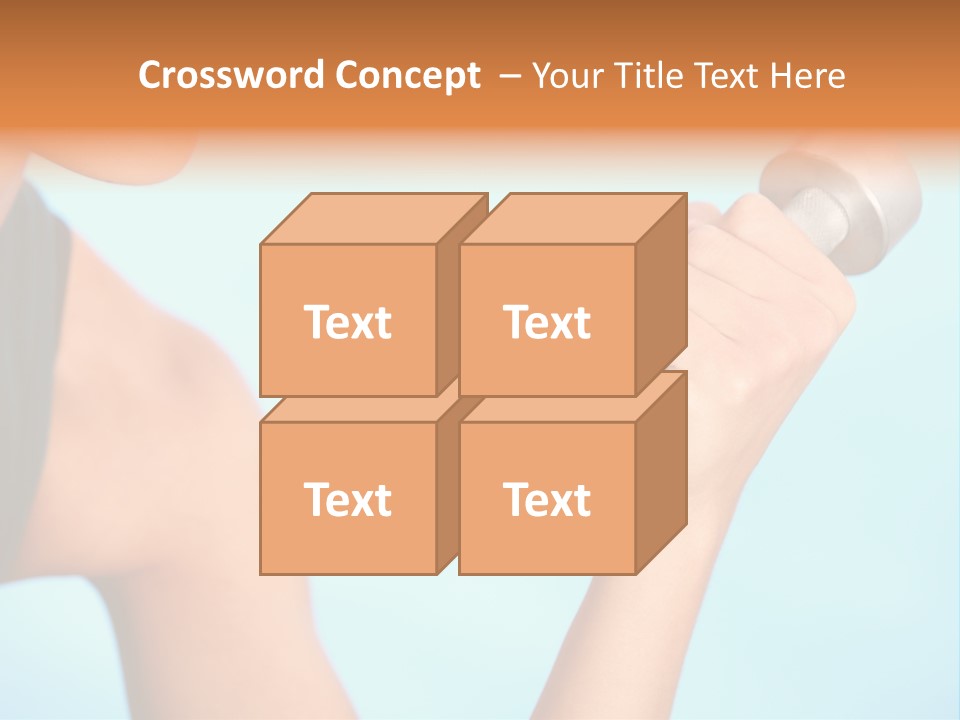 Barbell Weightlifting Healthy PowerPoint Template