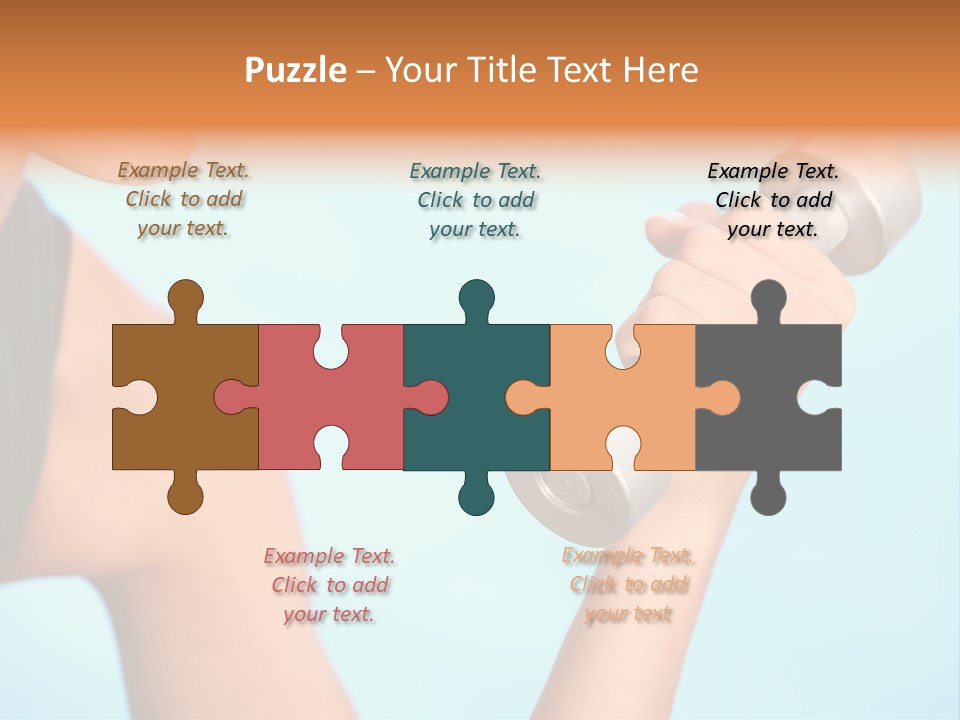 Barbell Weightlifting Healthy PowerPoint Template