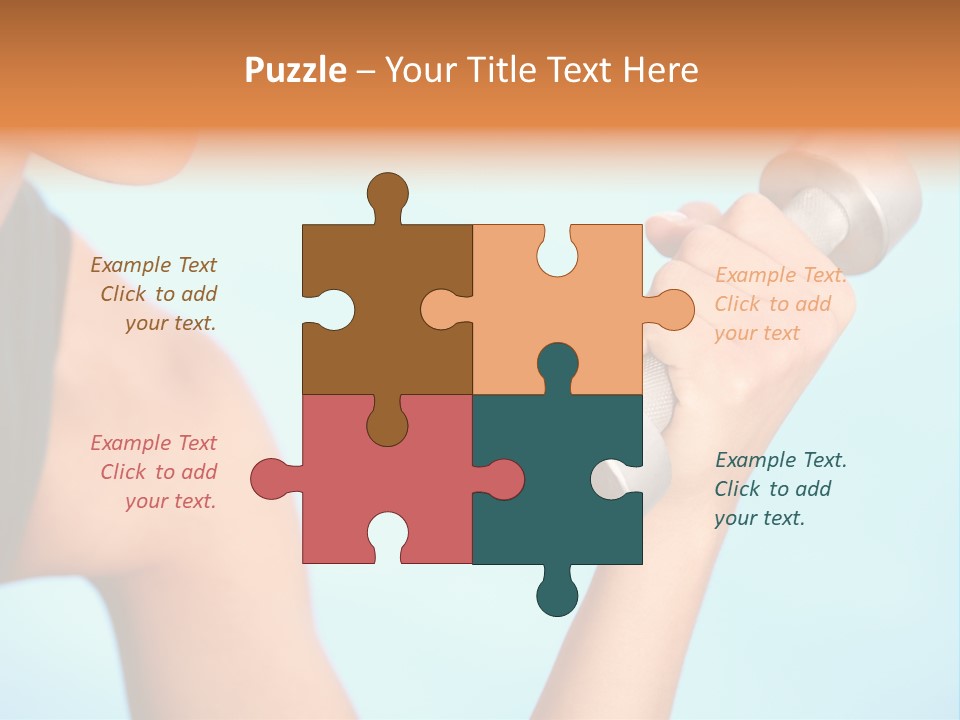 Barbell Weightlifting Healthy PowerPoint Template