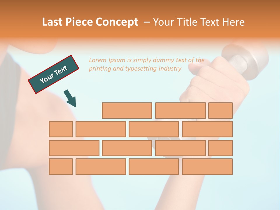 Barbell Weightlifting Healthy PowerPoint Template