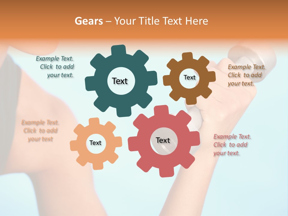 Barbell Weightlifting Healthy PowerPoint Template