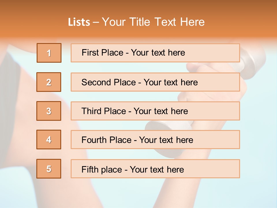 Barbell Weightlifting Healthy PowerPoint Template