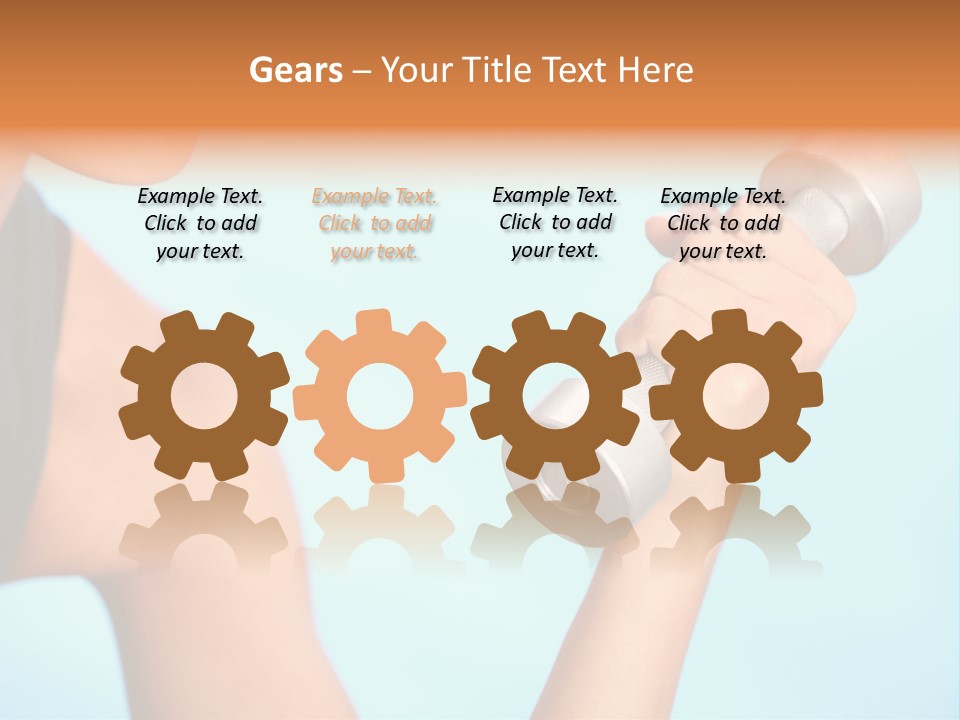 Barbell Weightlifting Healthy PowerPoint Template