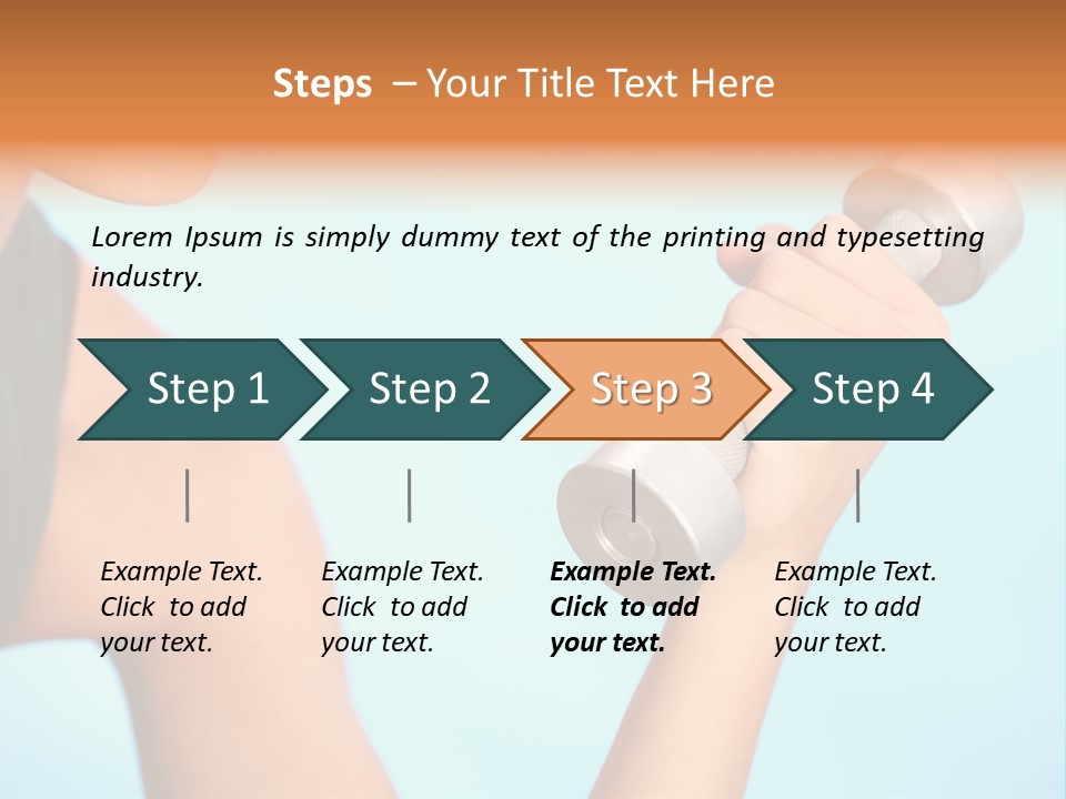 Barbell Weightlifting Healthy PowerPoint Template