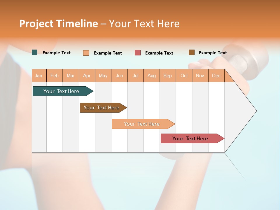 Barbell Weightlifting Healthy PowerPoint Template