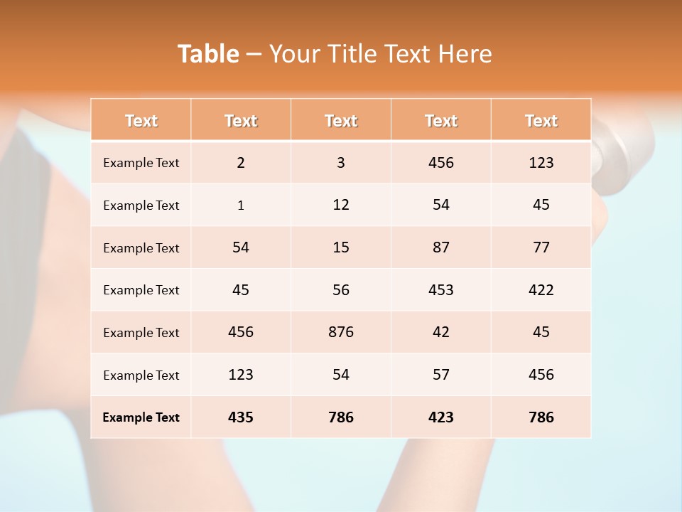 Barbell Weightlifting Healthy PowerPoint Template