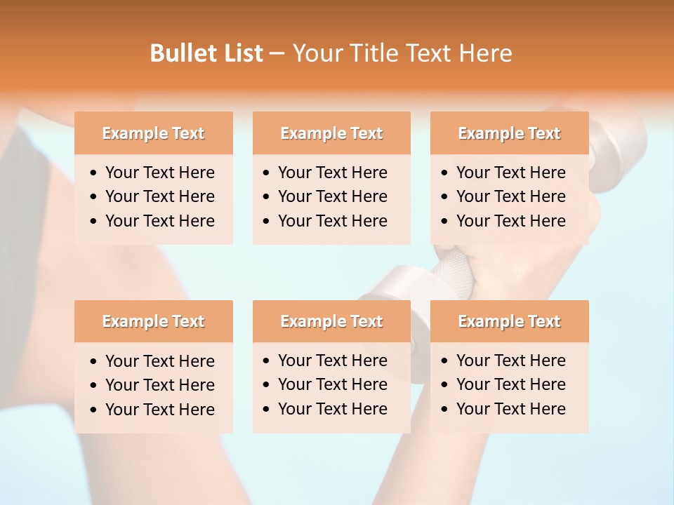 Barbell Weightlifting Healthy PowerPoint Template