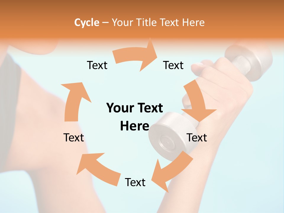 Barbell Weightlifting Healthy PowerPoint Template