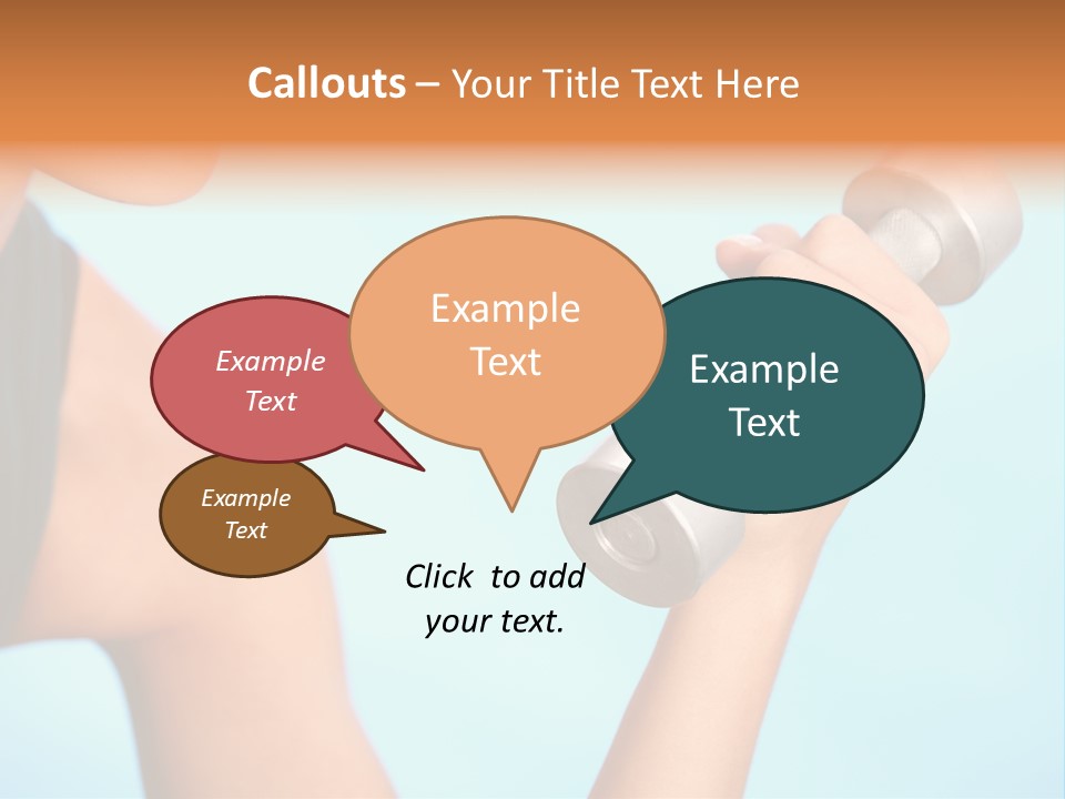Barbell Weightlifting Healthy PowerPoint Template
