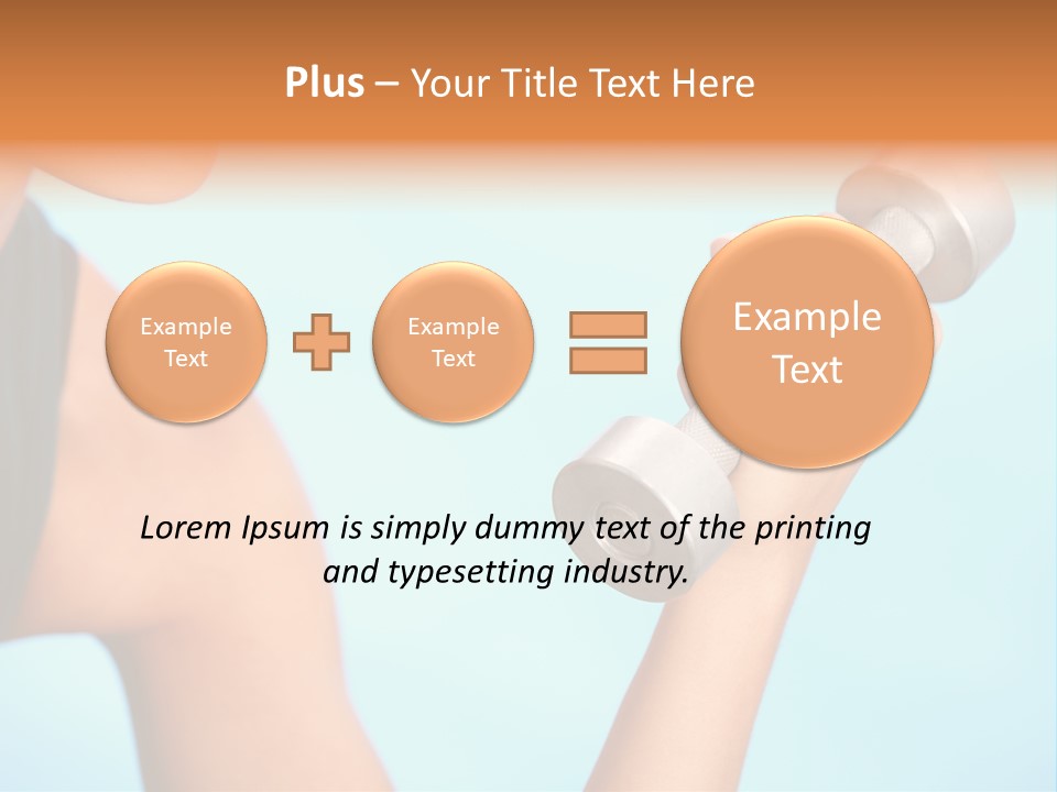 Barbell Weightlifting Healthy PowerPoint Template