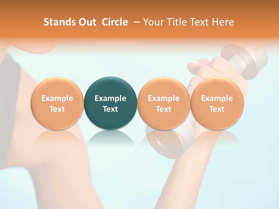 Barbell Weightlifting Healthy PowerPoint Template