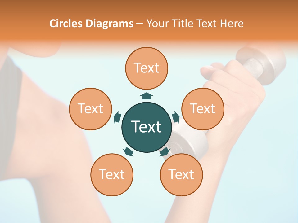 Barbell Weightlifting Healthy PowerPoint Template