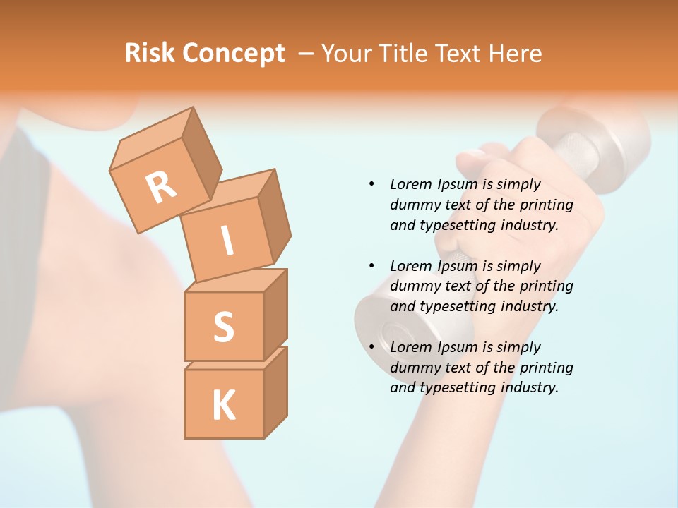 Barbell Weightlifting Healthy PowerPoint Template