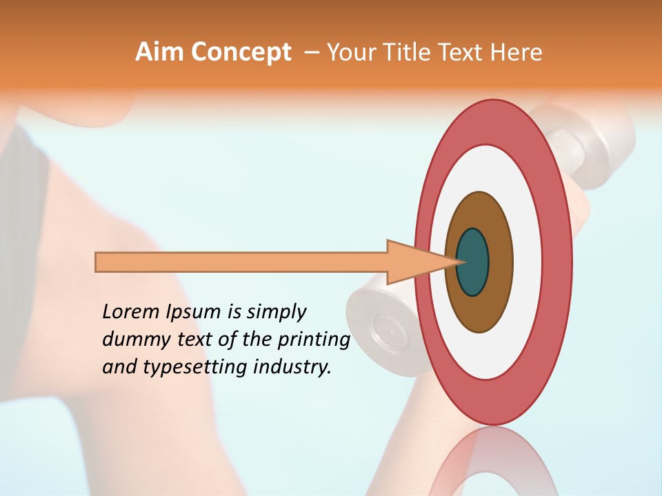 Barbell Weightlifting Healthy PowerPoint Template