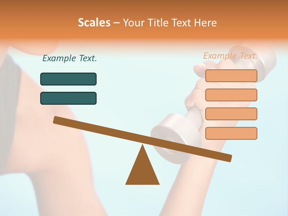 Barbell Weightlifting Healthy PowerPoint Template