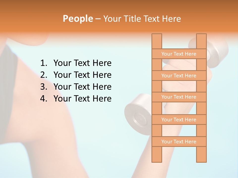 Barbell Weightlifting Healthy PowerPoint Template