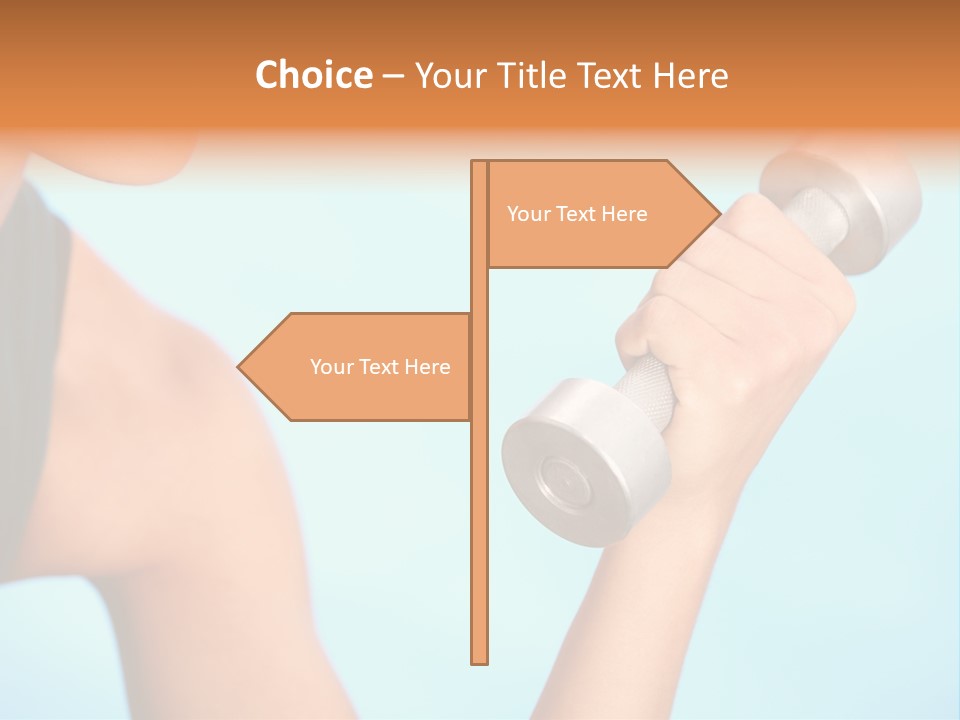 Barbell Weightlifting Healthy PowerPoint Template