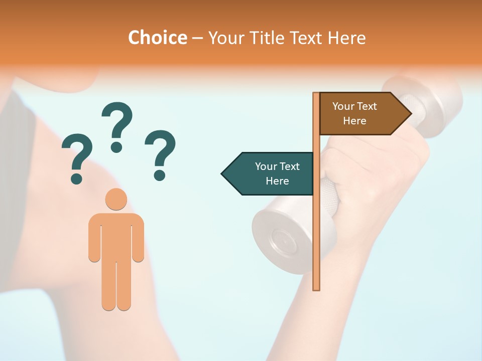 Barbell Weightlifting Healthy PowerPoint Template