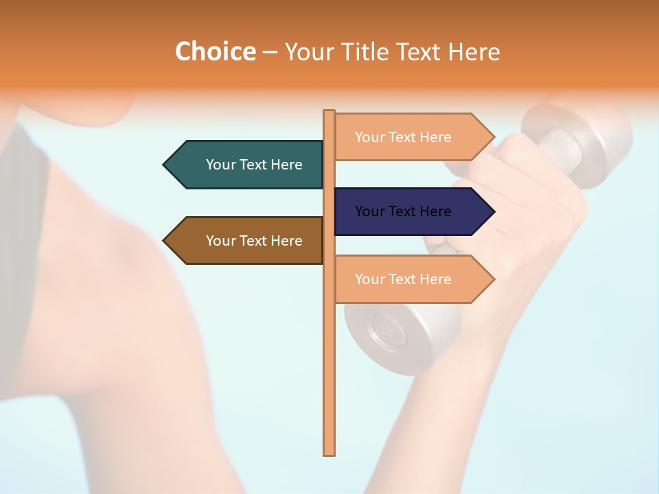 Barbell Weightlifting Healthy PowerPoint Template