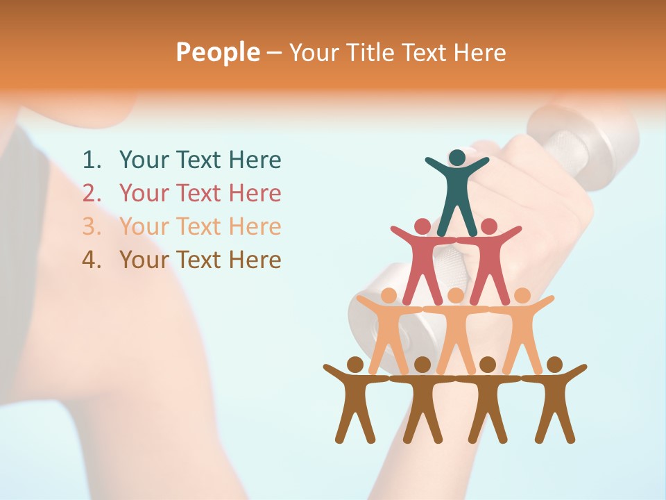 Barbell Weightlifting Healthy PowerPoint Template