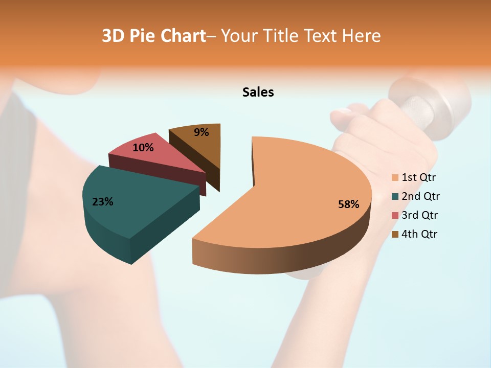 Barbell Weightlifting Healthy PowerPoint Template