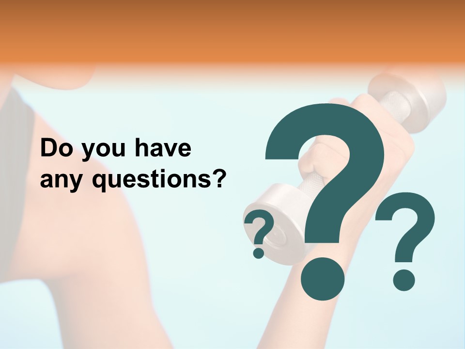 Barbell Weightlifting Healthy PowerPoint Template