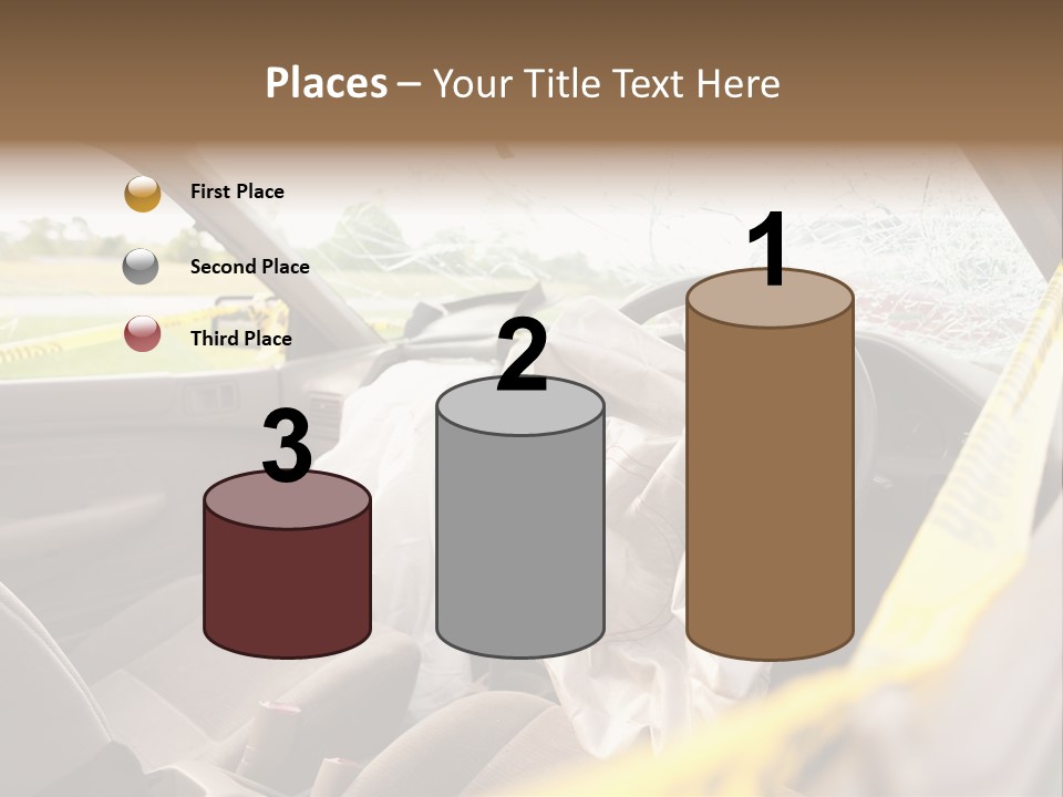 Wreck Vehicle Mirror PowerPoint Template