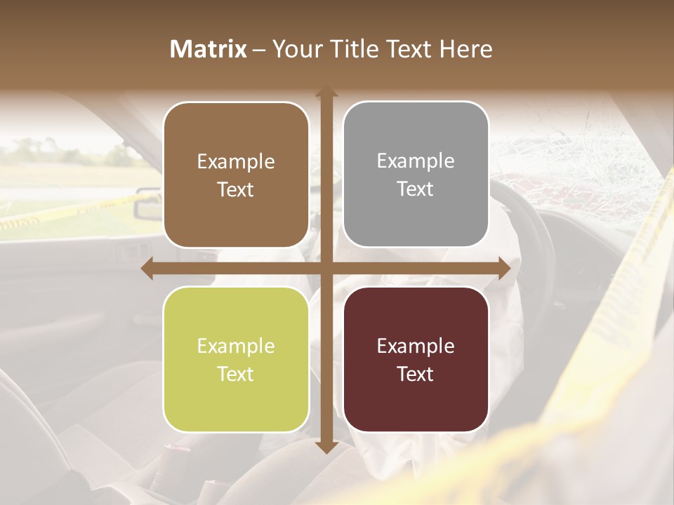 Wreck Vehicle Mirror PowerPoint Template