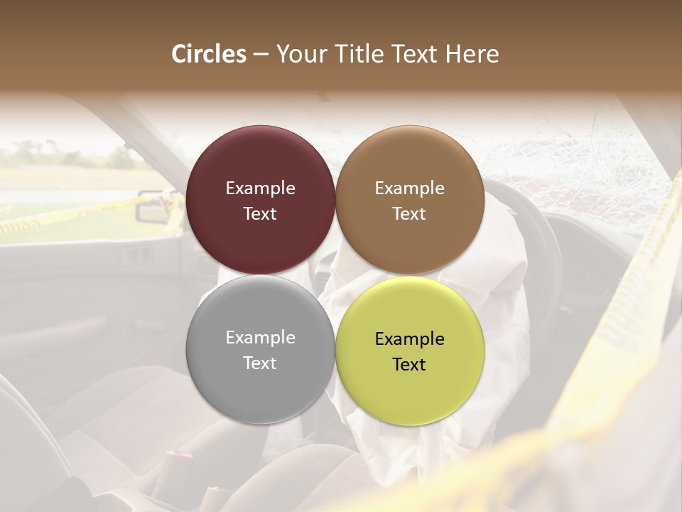 Wreck Vehicle Mirror PowerPoint Template