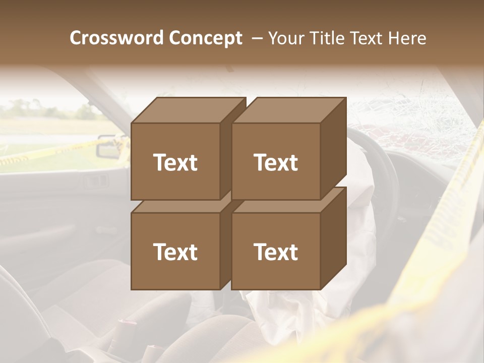 Wreck Vehicle Mirror PowerPoint Template