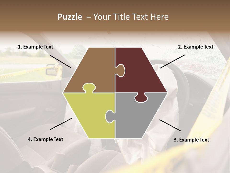 Wreck Vehicle Mirror PowerPoint Template