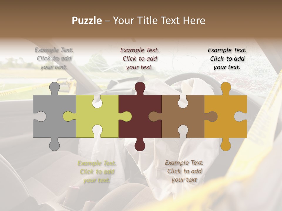 Wreck Vehicle Mirror PowerPoint Template
