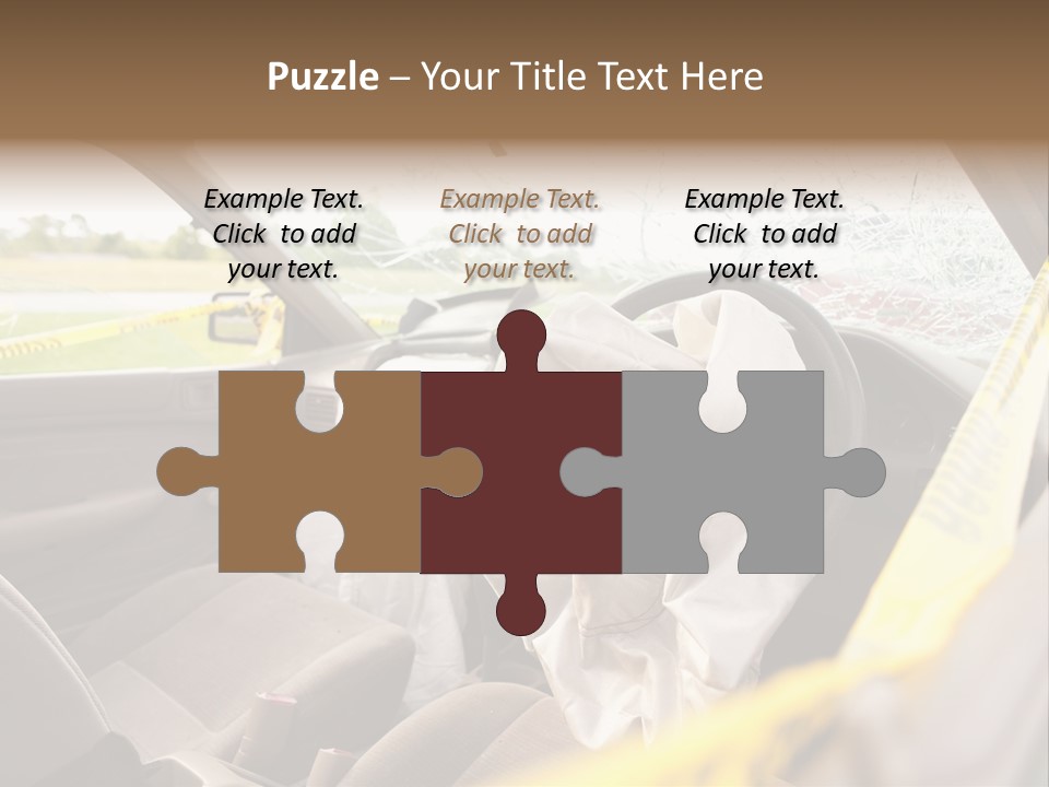 Wreck Vehicle Mirror PowerPoint Template