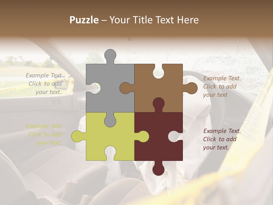 Wreck Vehicle Mirror PowerPoint Template