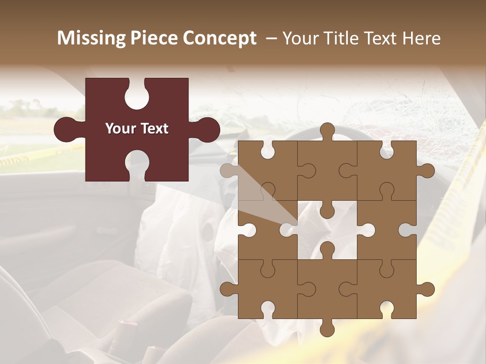 Wreck Vehicle Mirror PowerPoint Template