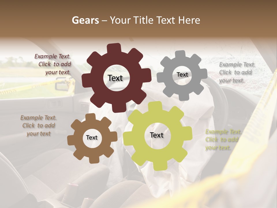 Wreck Vehicle Mirror PowerPoint Template