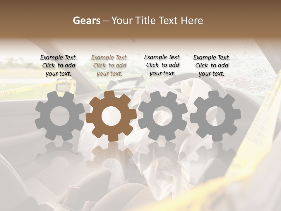 Wreck Vehicle Mirror PowerPoint Template