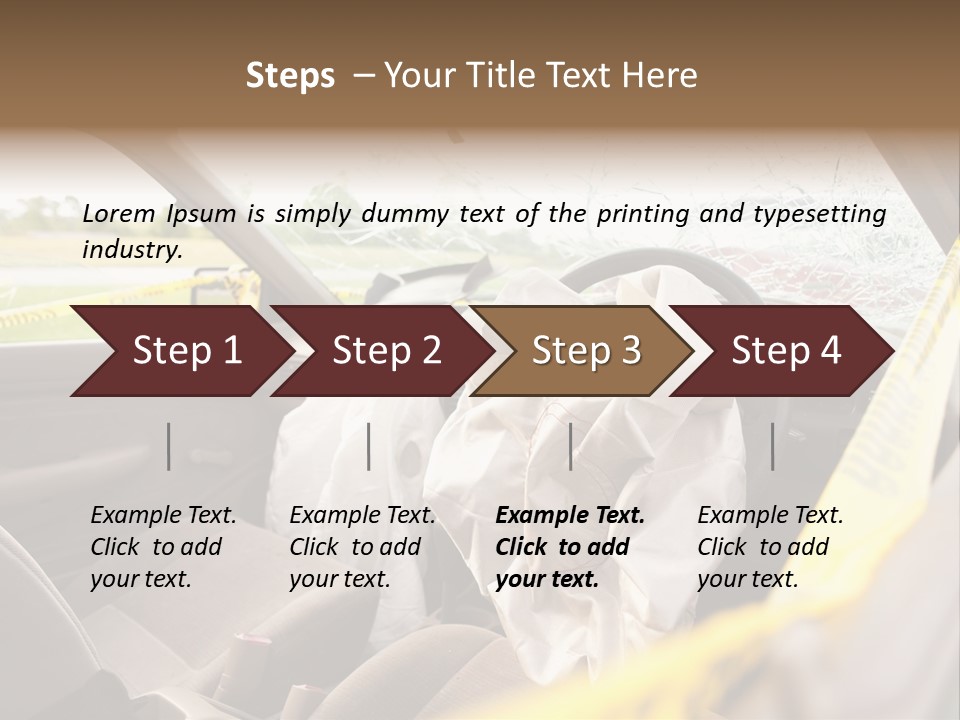 Wreck Vehicle Mirror PowerPoint Template