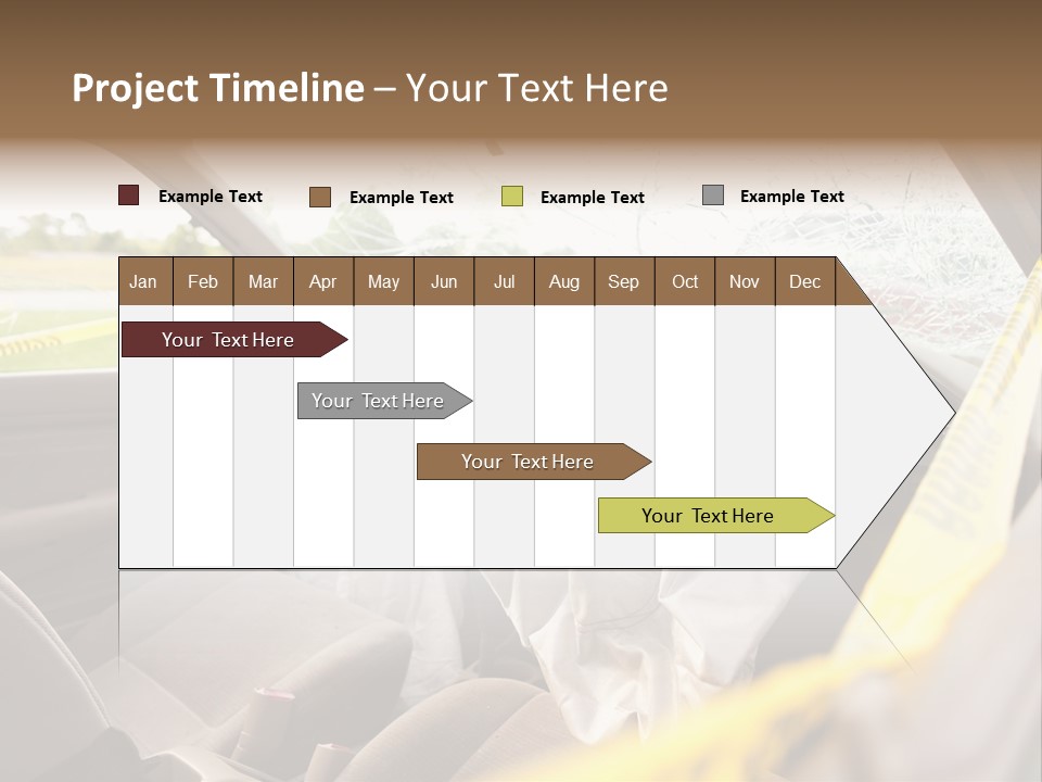 Wreck Vehicle Mirror PowerPoint Template