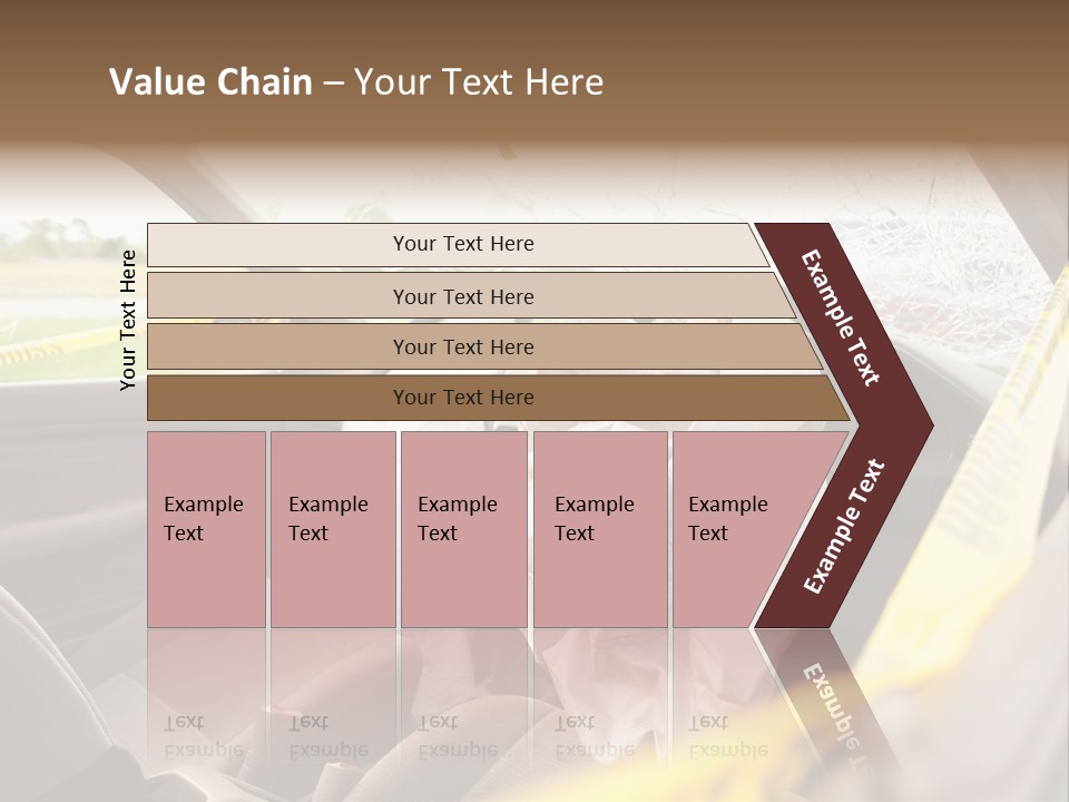 Wreck Vehicle Mirror PowerPoint Template