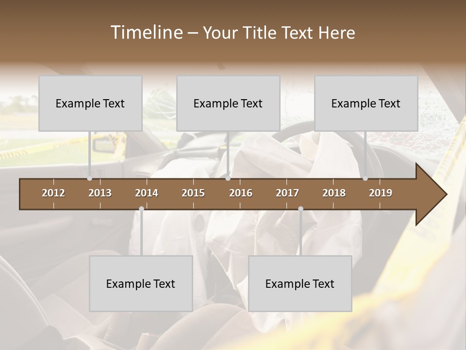 Wreck Vehicle Mirror PowerPoint Template
