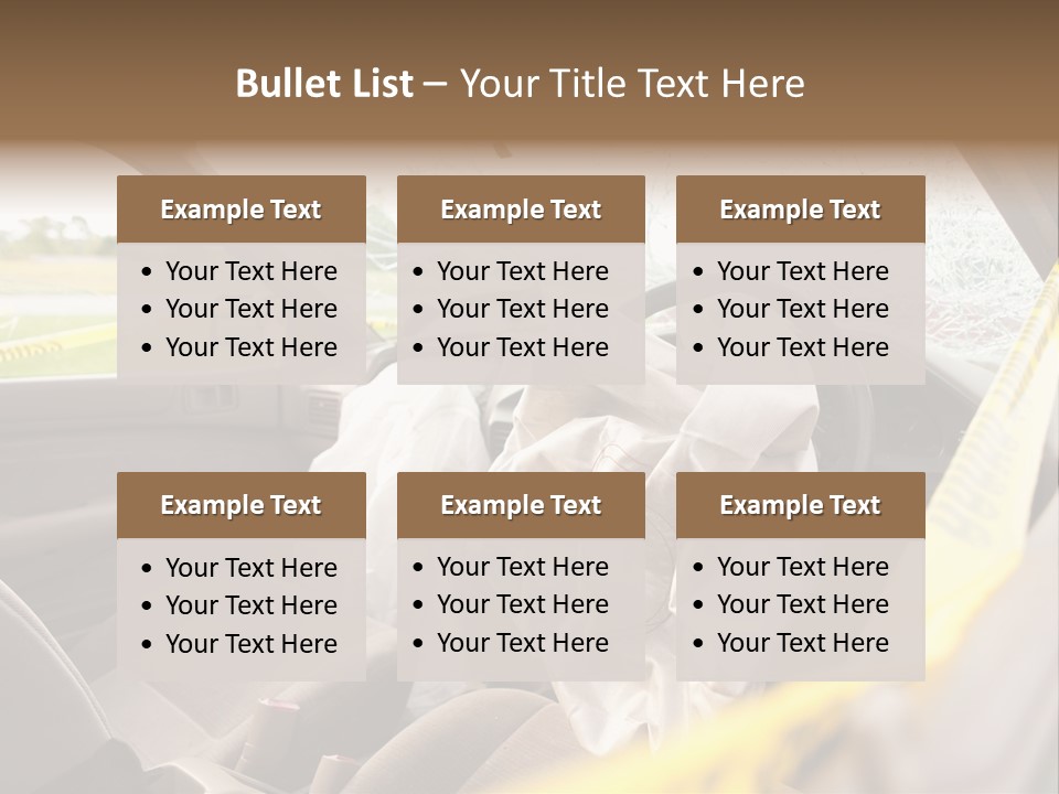 Wreck Vehicle Mirror PowerPoint Template