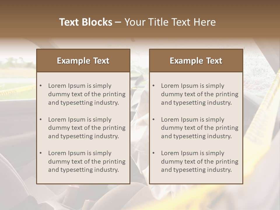 Wreck Vehicle Mirror PowerPoint Template