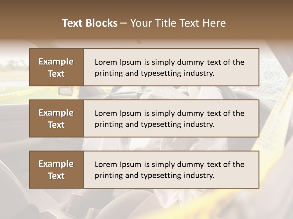 Wreck Vehicle Mirror PowerPoint Template
